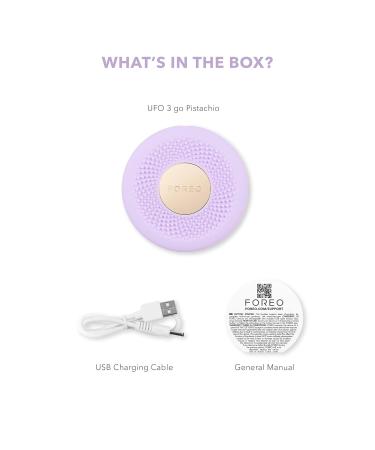 FOREO UFO 3 Go - Compact 4-in-1 LED Facial Mask Treatment | Deep Moisturizer & Anti-Aging Face Massager - Lavender - Buy Online on GoSupps.com