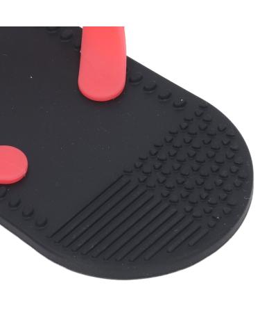 Silicone Flip-Flop Baby Bite Ring - Reusable Teething Toy for Gum Relief & Emotional Calm | Black - Buy Online on GoSupps.com