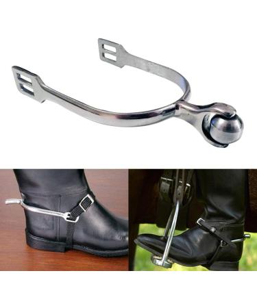 Just E Joy Stainless Steel Horse Spurs with Roller Ball for Men and Women - Ideal for Equestrian Boots and Horsemanship Lovers - Buy Online on GoSupps.com