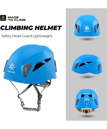 KAILAS Aegis Lightweight Rock Climbing Helmet - Adjustable Mountaineering Safety Helmet for Men, Women, and Kids - Ideal for Hiking, Caving, and Work at Height - Blue (XS-M) - Buy Online on GoSupps.com