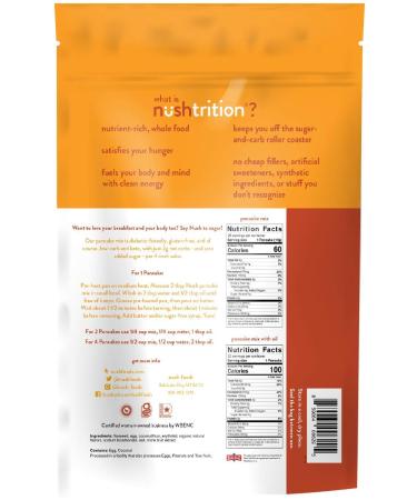 Nush Foods Keto Pancake Mix (2-Pack) - Original Flax Gluten-Free Grain Free Paleo Diabetic Friendly Snack - No Sugar Added Low Carb Healthy Option - 12.3 oz - Buy Online on GoSupps.com