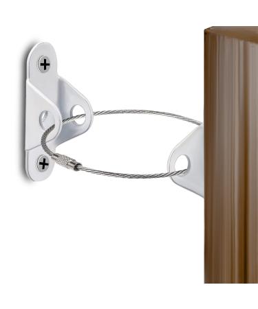 SAVITA 6pcs Furniture Anchors for Baby Proofing Anti Tip Furniture Straps Metal Furniture Anchors Cabinets Anti-Rewinds Baby Protection Furniture Anchor to Protect Children's Safety (White)