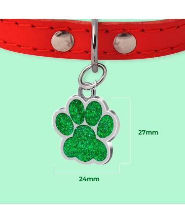 Ibera Gifts: Personalized Paw-Shaped Pendants for Dogs & Cats - Custom Engraved Collars & Necklaces (Pink/Purple) - Buy Online on GoSupps.com