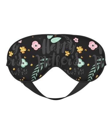Happy Mother's Day Sleep Mask Adjustable Double -Sided Eye Mask Soft Sleeping Eye Covers for Sleeping Perfect Shading Reduce Eye Edema