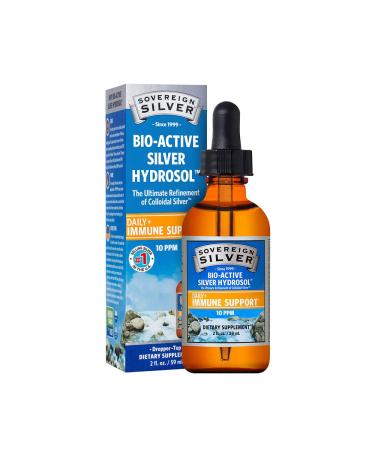 Sovereign Silver Bio-Active Silver Hydrosol Dropper-Top 10 ppm 2 fl oz (59 ml)