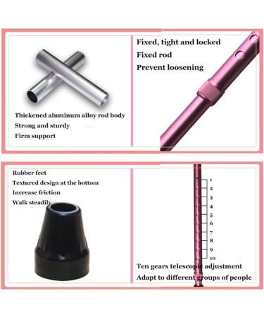 Aluminum Forearm Crutches Lightweight Non-Slip Crutches for Adults Height Adjustable Folding Crutches for Walking Balanced Walker Medical Mobility Accessories Decorate Lucky Star Black - Buy Online on GoSupps.com