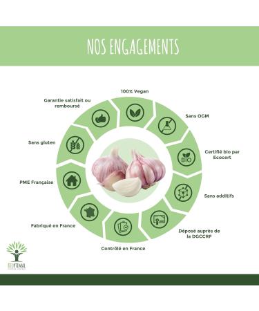 Cardio Bio - Bioptimal - Compl ment alimentaire - 4 plantes pour la Tension et la Circulation du Sang - Ail Aub pine Olivier Reine des Pr s - Fabriqu en France - Certifi par Ecocert - 200 g lules 200 unit (Lot de 1) - Buy Online on GoSupps.com