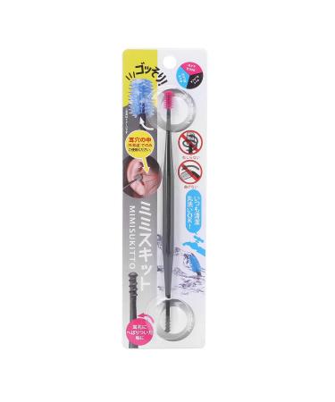 Ear plug silicone spiral earplugs massage cleaning-top-headed plug tool for removing ear wax (pink carton packaging)