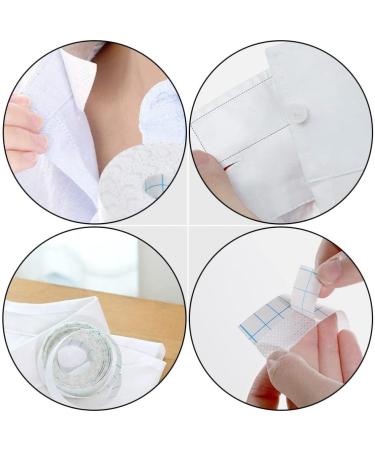 Dress Shirt Disposable Neck Collar Sweat Pads - Absorbent Liners 2 Rolls for Men and Women - Invisible Stain Protection - Buy Online on GoSupps.com