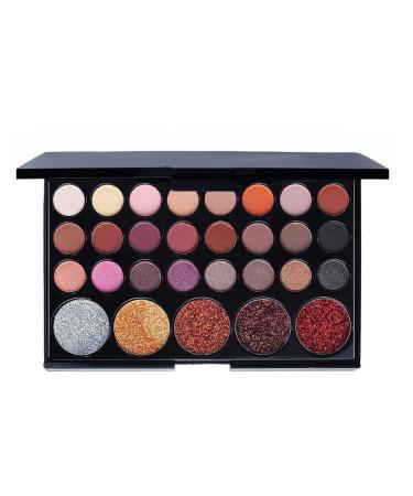 miduoidn Popfeel Three-dimensional Eyeshadow Waterproof Eye Shadow Box Matte Shimmer Lightweight Cosmetics Beauty with Fine Powder Home No.2 1 count (Pack of 1)
