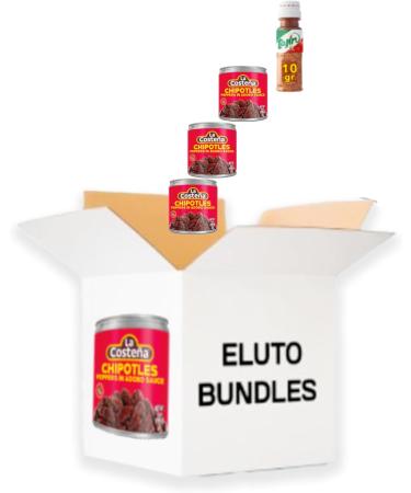 3x La Costena Chipotle Peppers In Adobo Sauce 7Oz Can - 199g bundle with Tajin Clasico Mexican Seasoning With Lime 10g (Pack of 3+1) - Buy Online on GoSupps.com