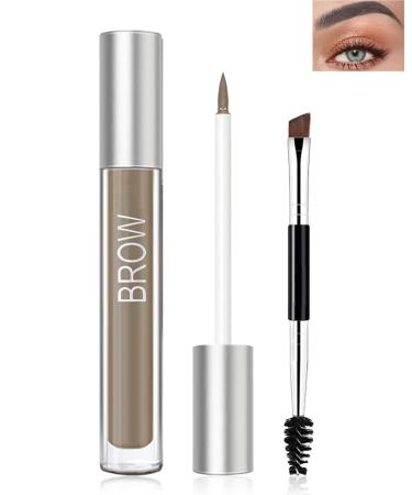 Tinted Brow Gel- Blonde Tinted Thickening Eyebrow Gel Brow Fast Sculpt Volumizing Eyebrow Glue Waterproof Long-Lasting Transfer-Proof Eyebrow Mascara Makeup with Brow Tool & Brush (0.106 Oz)-03# 03# Blonde
