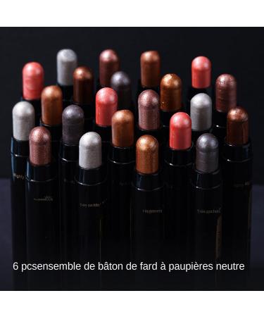 6 Pcs Eyeshadow Stick Shining Eye Pencil Makeup Water Resistant Long Lasting Beauty Care - Buy Online on GoSupps.com