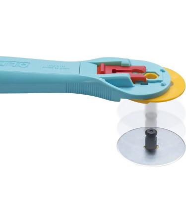 OLFA 45mm Quick-Change Rotary Cutter (RTY-2/C) with Blade Cover - Ideal for Crafts, Sewing, and Quilting - Includes Replacement Blade RB45-1 (Aqua) - Buy Online on GoSupps.com
