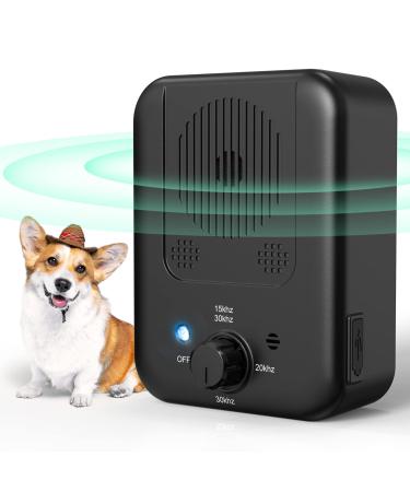 Antibell for dogs 3 frequency levels Sonic Anti Bell 33ft range Antibell Ultrasound Device for dogs rechargeable dog blades inside outdoors anti-Bell middle dogs black#0412DRFW