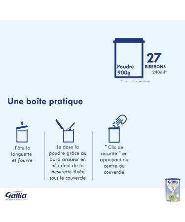 Laboratoire Gallia Galliagest Baby Milk Powder 12 Months to 3 Years 900 g (Packx1) - Buy Online on GoSupps.com