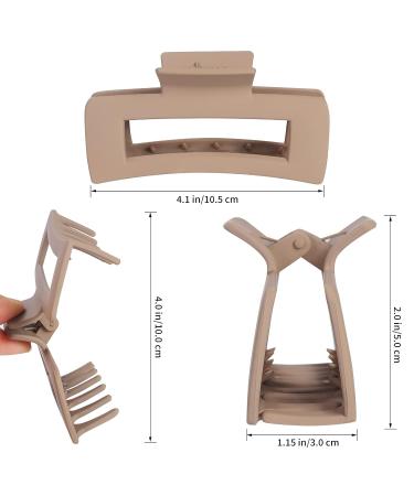 12 Pack Large Hair Claw Clips for Thick Hair - 4.1 Inch Rectangle & Banana Clips for Women - Buy Online on GoSupps.com