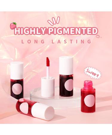 Watermelon Lip Stain Set - Mini Liquid Lipstick for Hydrating Cheeks & Eyes. Waterproof, Long Lasting, Shimmery Natural Lip Gloss for Sexy Makeup Look - Buy Online on GoSupps.com