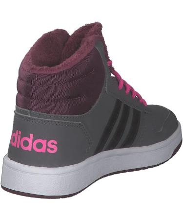 Adidas Unisex Kids Hoops Mid 2.0 Fitness Shoes - Grey Five/Core Black/Screaming Pink - Size 37 1/3 EU - International Shipping Available - Buy Online on GoSupps.com