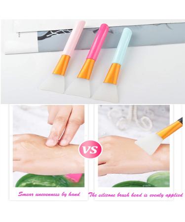 Shop 12 Pcs Silicone Face Mask Brush Set - Soft Mud Mask Applicator - 6 Color Combination for Flawless Beauty Application - Buy Online on GoSupps.com