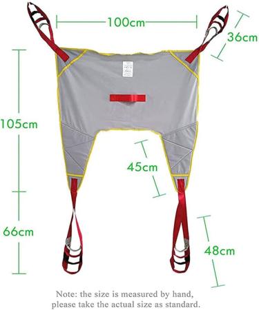 Patient Lift Sling with Four Point Support Four Point Support Shower Sling Toileting Lift Sling for Elderly Transfer Sling Bariatric Disabled Home Use or Medical Use L - Buy Online on GoSupps.com