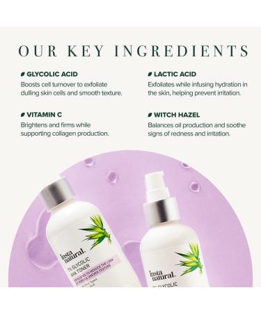 InstaNatural 7% Glycolic AHA Toner | Exfoliate & Refresh | 4 fl oz - Buy Online on GoSupps.com