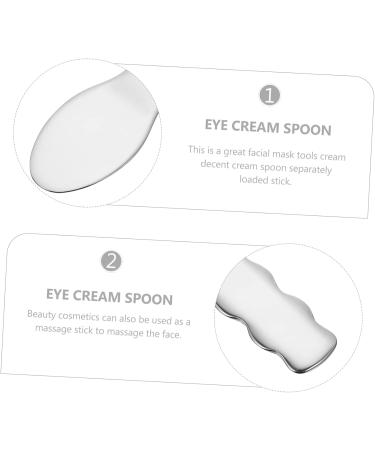 Gogogmee Stainless Steel Spoon Skin Caring Tool Facial Scoop Makeup Pick Spoons Cream Scoops Beauty Spatulas Facial Spoon Facial Cream Spoons Makeup Supply 6.5x2x0.2cm Silver - Buy Online on GoSupps.com