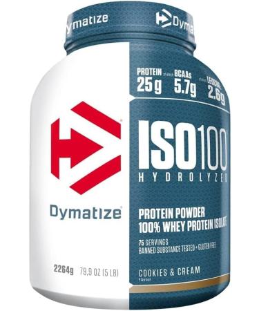 Dymatize ISO 100 Hydrolyzed Cookies & Cream 2264g - Whey Protein Hydrolysat + Isolat Pulver - Buy Online on GoSupps.com