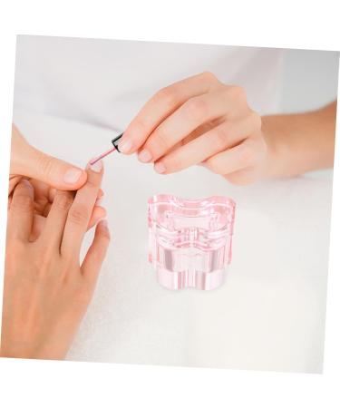 FRCOLOR Glass Nail Art Dish Glass Nail Dish with Lid Nail Dish for Acrylic Nails Glass Nail Dish Bowl with Lids Nail Art Liquid Holder Nails Dish Crystal Glass Cup Manicure 7x5.6cm Pink - Buy Online on GoSupps.com