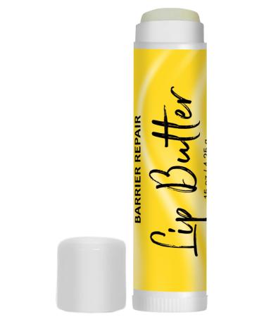 CORUM 100% Natural Sweet Ghee Barrier Repair Lip Butter Balm Soften and Replenish with Pomegranate Cocoa Butter Green Tea and Ceramides for Dry Cracked Chapped Lips (4.5g Tube)