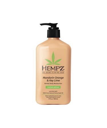 Hempz Body Lotion - Mandarine Orange Key Lime Daily Moisturizing Cream Shea Butter Aloe Body Moisturizer - Skin Care Products Hemp Seed Oil - 17 Fl Oz