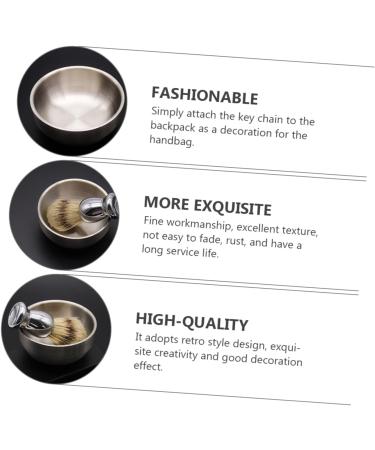 Doitool 2-in-1 Key Bowl & Grooming Tool Set for Men - Rustproof Steel Shaving Brush & Loaf Razor for Perfect Grooming Essentials - Buy Online on GoSupps.com