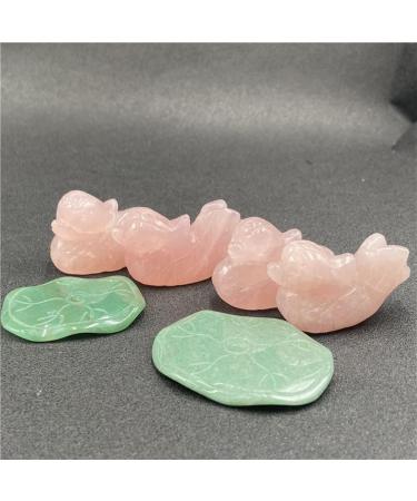 Gemstones for Decoration Natural Rose Quartz Mandarin Duck Crystal Carved Lover Decorative Crystal JZIGTDEM - Buy Online on GoSupps.com