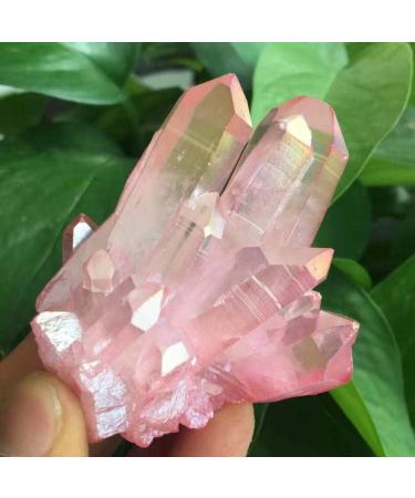 Natural Crystal Rough Natural Crystal Clusters with Pink Plated Titanium Coating heal 90-100g Stone Mineral Specimen - Buy Online on GoSupps.com