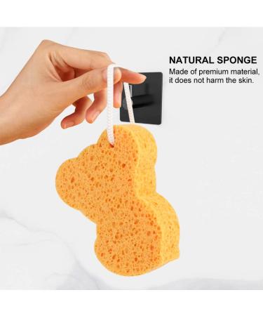Minkissy 3pcs Bathing Sponges with Hanging Strap - Soft Shower Exfoliating Sponges for Adults & Kids - Yellow Sponge for Body Scrubbing - Bathroom Cleaning Tool - Buy Online on GoSupps.com