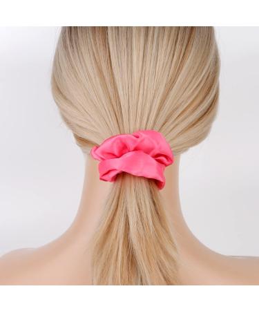 16 Pack Hot Pink Satin Scrunchies - Bridesmaid Proposal and Bachelorette Party Favors - Buy Online on GoSupps.com