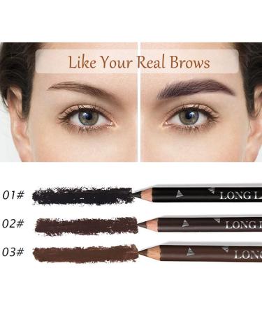 12 PCS Waterproof Eyebrow and Eyeliner Set - Natural Matte Cosmetic Pencils in Black, Light Brown, and Dark Brown - Smudge Proof and Long Lasting Makeup Liners - Buy Online on GoSupps.com