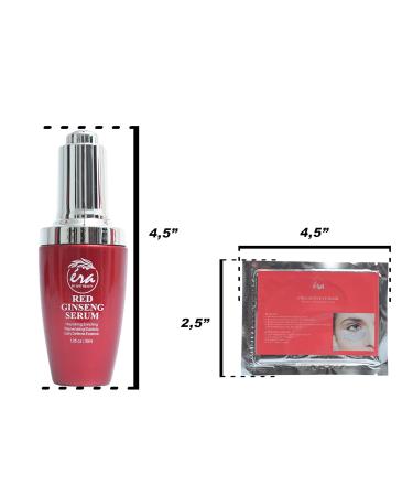 Premium Red Ginseng Face Serum Anti-Aging Skincare with Shining Star Eye Pads Energy Boost & Elasticity 1.5 oz for All Skin Types - Buy Online on GoSupps.com