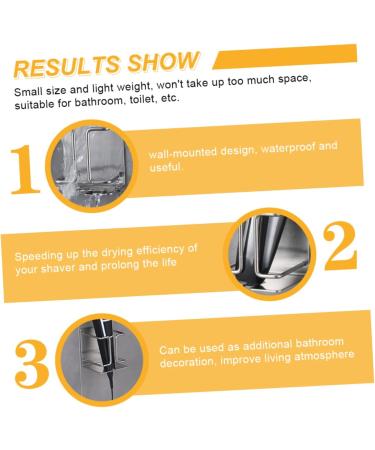 Fomiyes Stainless Steel Razor Hanger - Electric Shaver Wall Holder & Toothpaste Organizer - Durable Metal Rack for Bathroom Storage - Buy Online on GoSupps.com