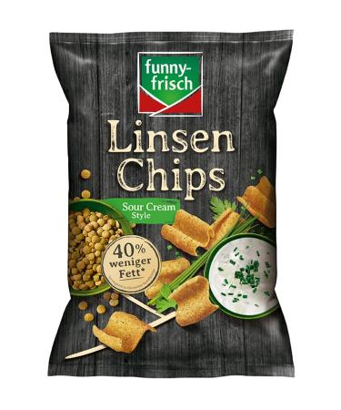 Funny-Frisch Lentil Chips Sour Cream - Pack of 12 (12 x 90g) | Buy Internationally - Buy Online on GoSupps.com