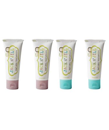 Jack N' Jill Natural Toothpaste Raspberry and Blueberry 50 ml 4 pieces
