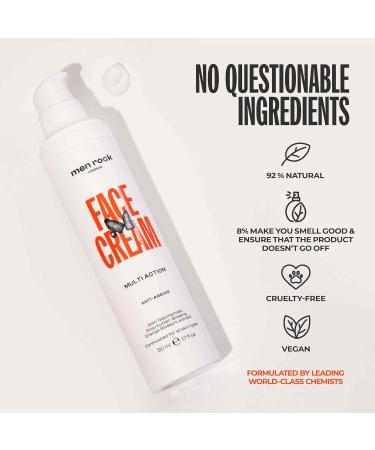 Men Rock Niacinamide Face Moisturiser for Men - Anti-Aging Formula Deep Hydration & Radiant Skin - Enriched with Shea Butter - 50 ml - International Shipping Available - Buy Online on GoSupps.com