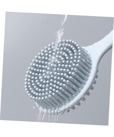 Silicone Back Scrub Brush with Handle - Bath Tub & Shower Cleaning Scrubber for Men - Buy Online on GoSupps.com