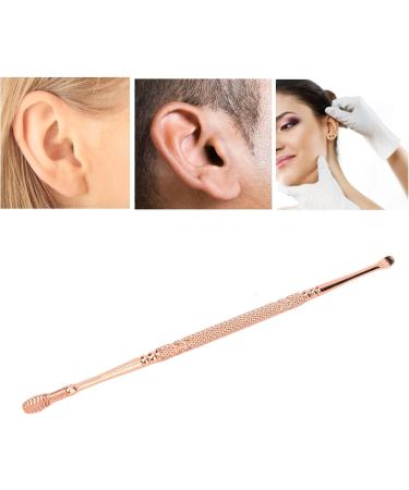 Rose Gold Stainless Steel Double Head Ear Spoon | Ergonomic Design | Relieves Itching | Spiral Spring Ear Stick - Buy Online on GoSupps.com