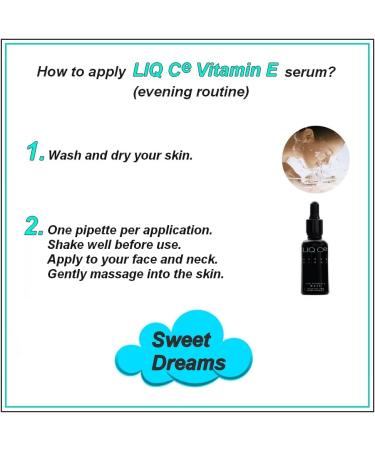 VITAMIN E SERUM NIGHT MASK for Face and Neck LIQ Ce. All skin types. 15% Vitamin E + Hyaluronic Acid + Xylitol Anti-Aging Anti Wrinkle Firming Nourishing Smoothing and Moisturizing Antioxidant Premium Concentrate Improves Skin Appearance and Texture Light - Buy Online on GoSupps.com
