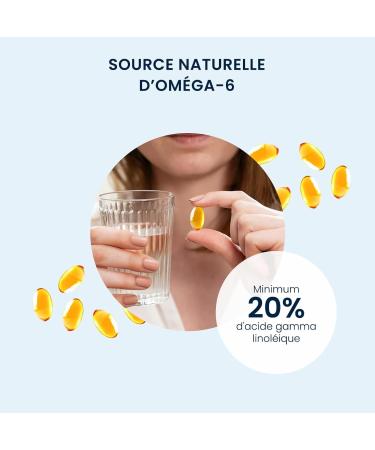 Borage Oil - 60 Capsules 500 mg - Rich in Omega 6 & 9-1 Months - Vegan - For Skin Hair Joints and Wellness - Organic Cold Pressed Seeds Made in France - Dynveo - Buy Online on GoSupps.com