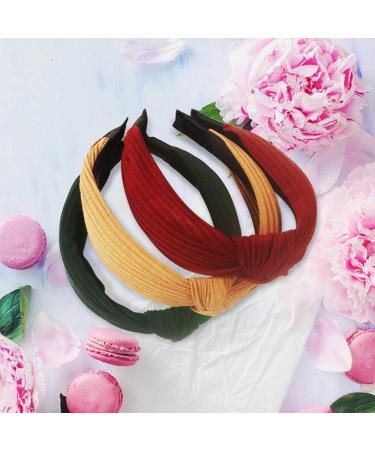10 Multicolored Hair Ties for Women | Elastic Wide Fabric Turban Knots - Perfect for Girls | International Shipping Available - Buy Online on GoSupps.com
