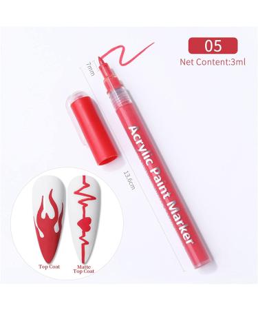 2023 Colorful Waterproof Nail Polish Pen | Quick Dry DIY Abstract Lines Nail Painting Pen | Long Lasting & Portable | 15 Colors | 2.5ml - Buy Online on GoSupps.com