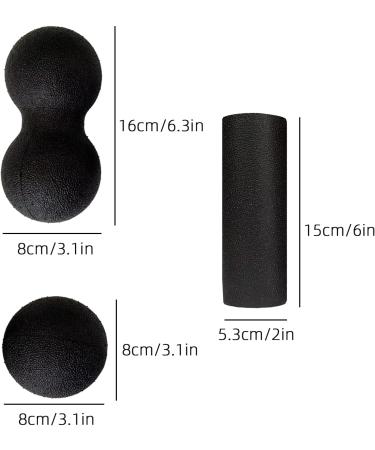 DALAETUS 3 Piece Fascia Ball Set | Reusable Massage Balls & Mini Roller for Spine Feet Back Neck - International Shipping Available - Buy Online on GoSupps.com