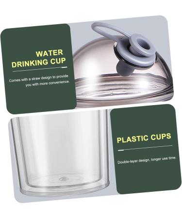 Zerodeko Cup Glass Coffee Drinking Sippy Milk Tea Water Double-Deck Double-Layer Practical Plastic Container 21.5 9cm As Shown - Buy Online on GoSupps.com